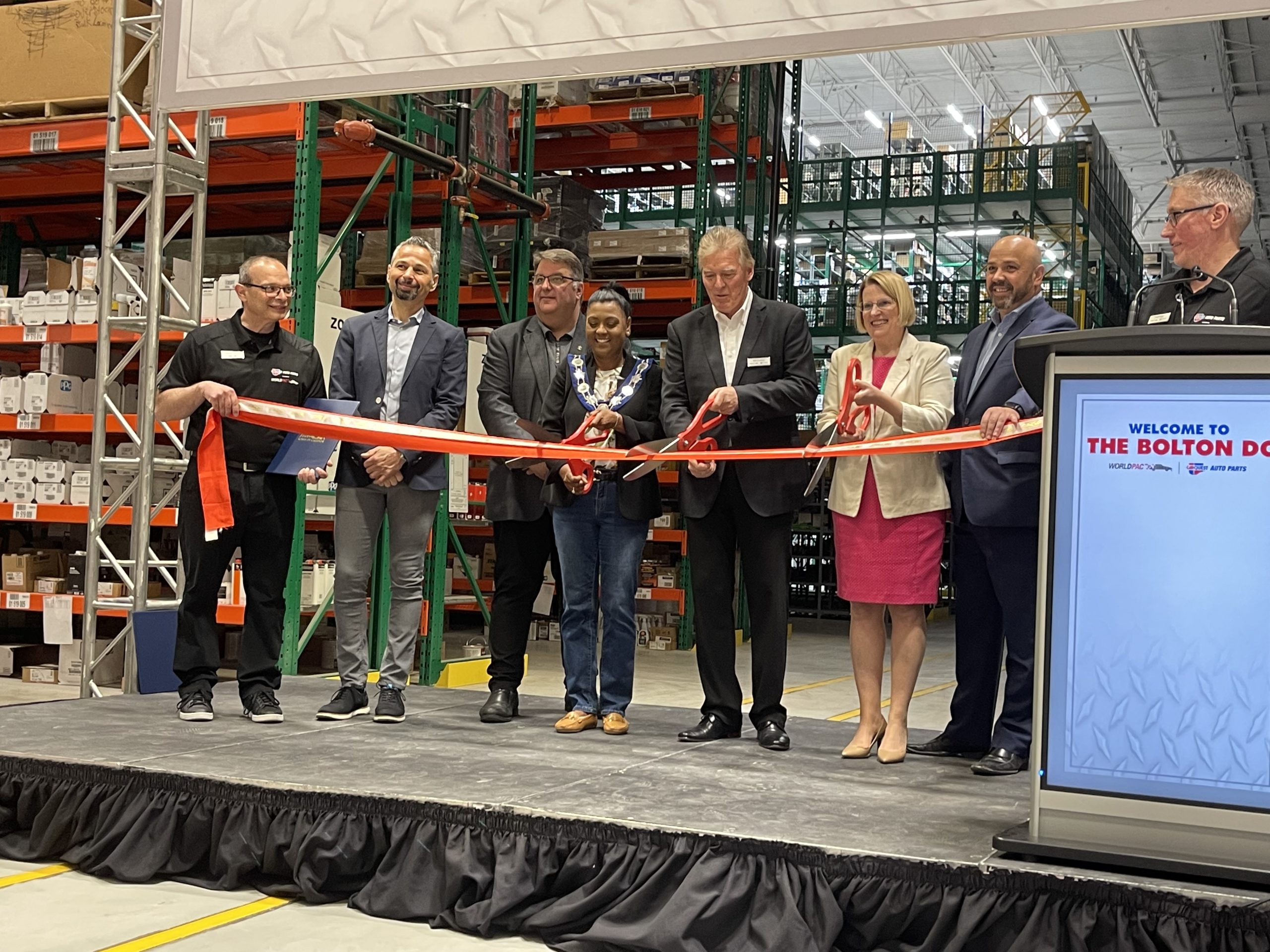 Worldpac Carquest Cut Ribbon On New Ontario DC Auto Service World Worldpac Carquest Cut Ribbon On New Ontario DC Auto Service World